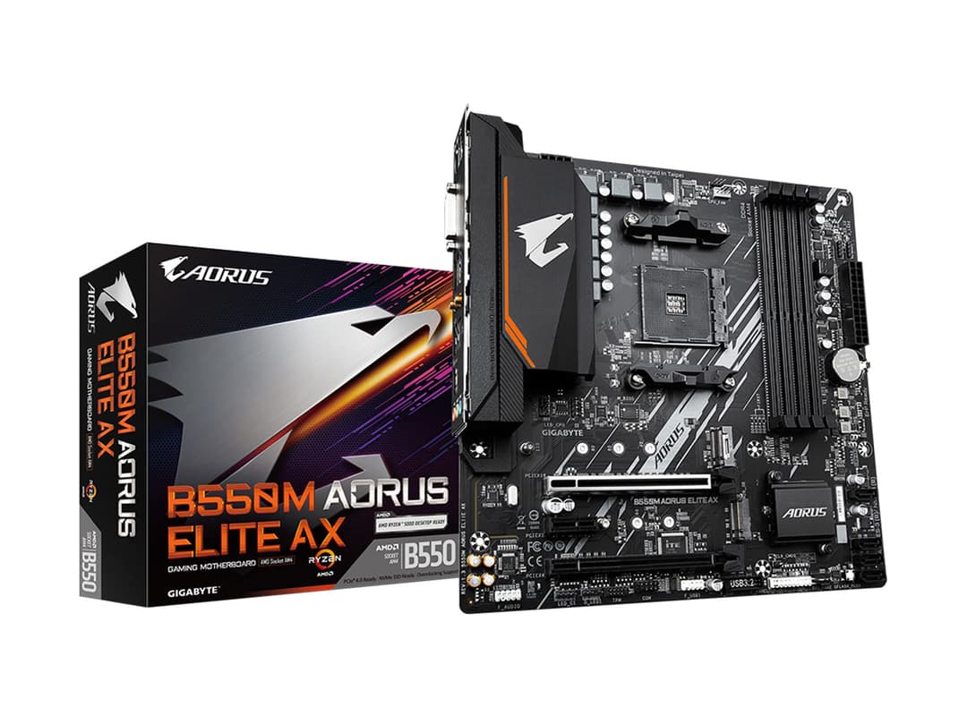 GIGABYTE B550M AORUS Elite AX Carte mère - Processeurs AM…
