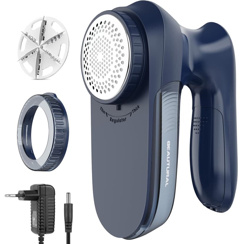 BEAUTURAL Rasoir Anti-Bouloche Professionnel, Rasoir de Peluches Puissant et Efficace pour Les Vêtements et Les Meubles, Adaptateur Secteur ou Alimenté par Batterie, Spécial pour Votre Famille - 1