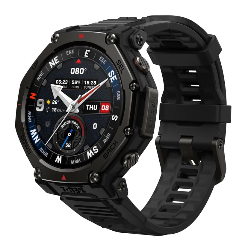 Amazfit T-Rex 3 Pro Outdoor Smart Watch 48mm Sapphire AMOLED Display, Ti Bezel, Dual Band GPS, Offline Maps, 25 Days Battery, Built-in Flashlight, 10 ATM, 180+ Sports Mode for Android & iPhone - 1