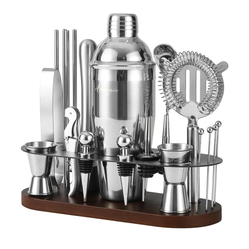 Cocktail Shaker Set Bartender Kit with Stand | 23-Piece B… - 1