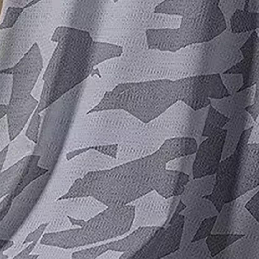 Camouflage-Shirts für Herren und Erwachsene, Rundhalsausschnitt, Camouflage, kurzärmelig, Netzstoff, atmungsaktiv, schnell trocknend, Sport, Fitness, Workout, T-Shirts in Übergröße, grau, 5XL - 3