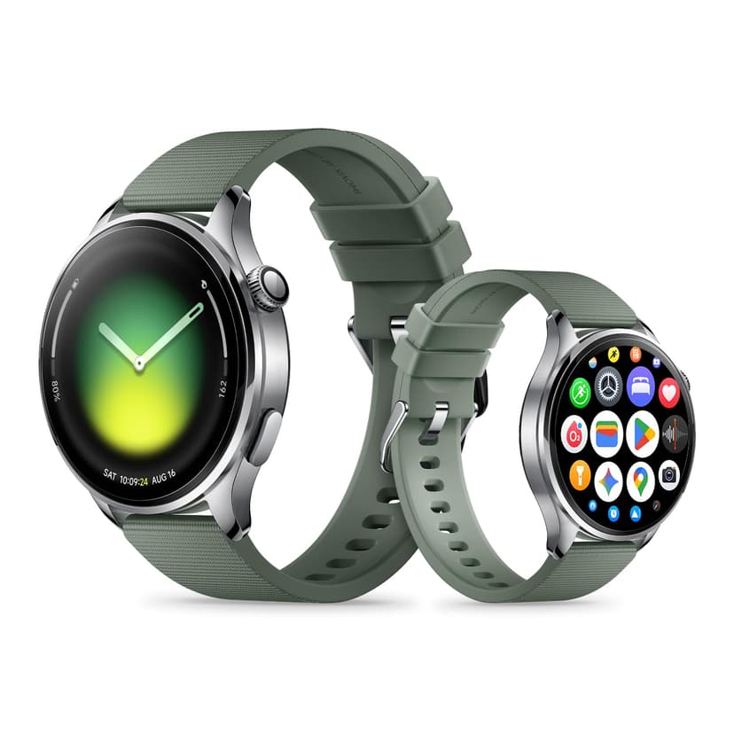 XIAOMI Watch 5 47 mm, Montre connectée Wear OS by Google, paiement sans Contact NFC, IA Gemini, écran 1,54", Jusqu’à 6 Jours d’autonomie, GPS Fitness, Android Uniquement, Bluetooth, Vert - 1