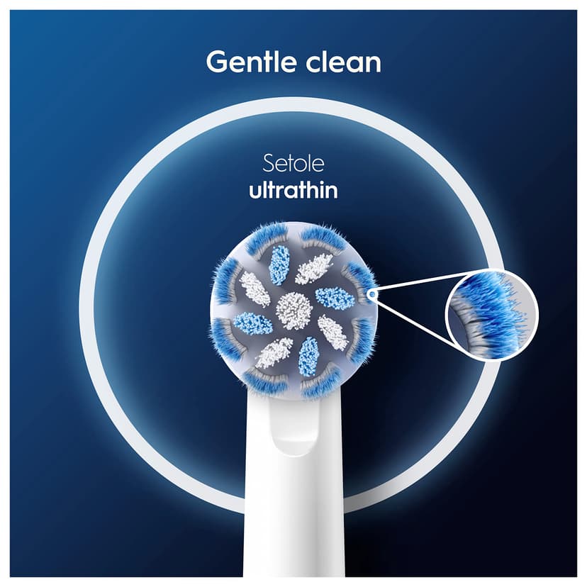 Oral-B Brossettes de Rechange Sensitive Clean, lot de 8, Blanches – Recharges Brosse à Dents Électrique Pro avec des Brins Ultra Doux pour les Gencives Saines, Emballage en Carton - 4