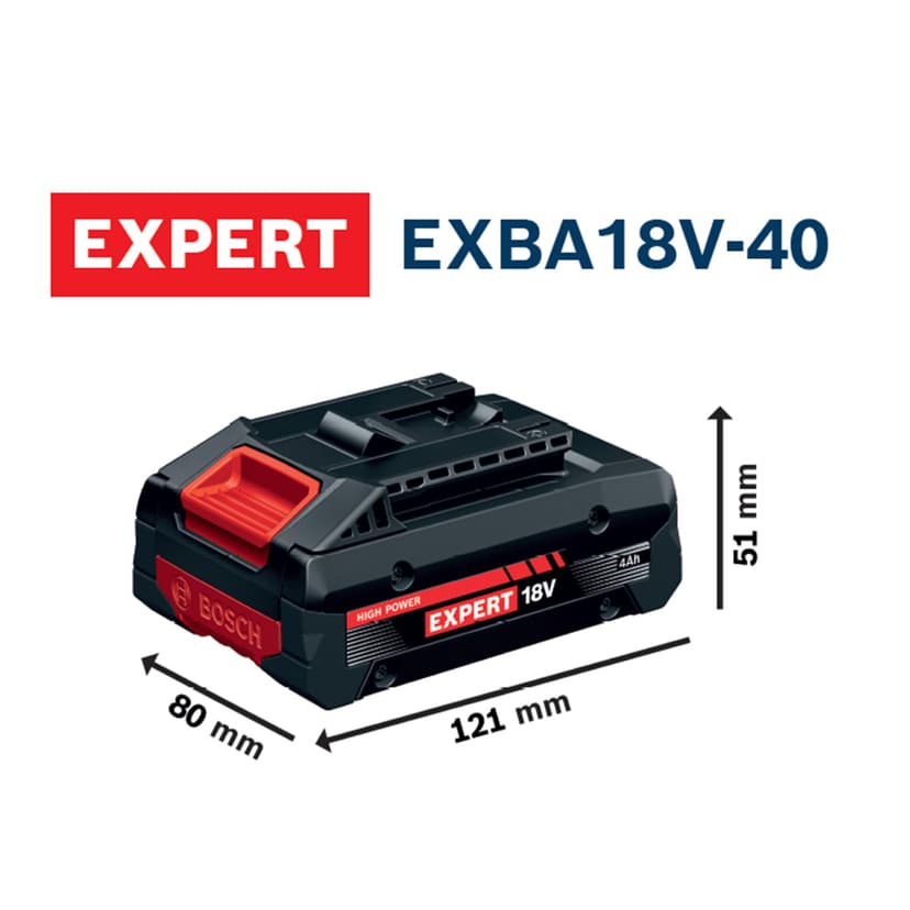 Bosch Expert 18V System Batterie Haute Puissance EXBA18V-40 (Jusqu’à 2 000W de Puissance Max.) - 6