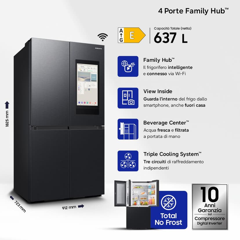 Samsung RF65DG9H0EB1 Family Hub Multi Door Refrigerator with AI Vision - 2