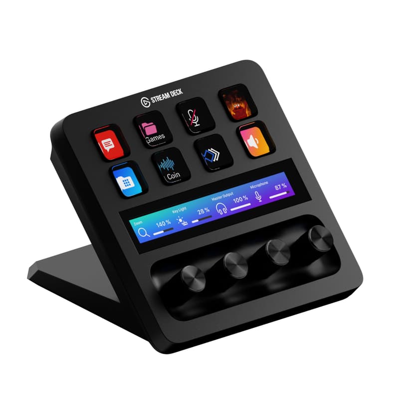 Elgato Stream Deck +, Audio Mixer, Production Console and Studio Controller for Content Creators, Streaming, Gaming, with customizable touch strip dials and LCD keys, works with Mac and PC - 1