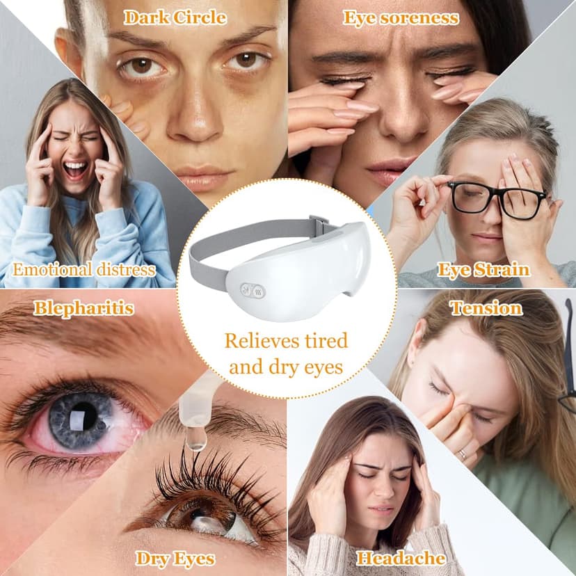 Eye Massager with Heat, Heated Steam Eye Mask, Micron Atomization, Relieves Dark Circles, Dryness and Fatigue - 7