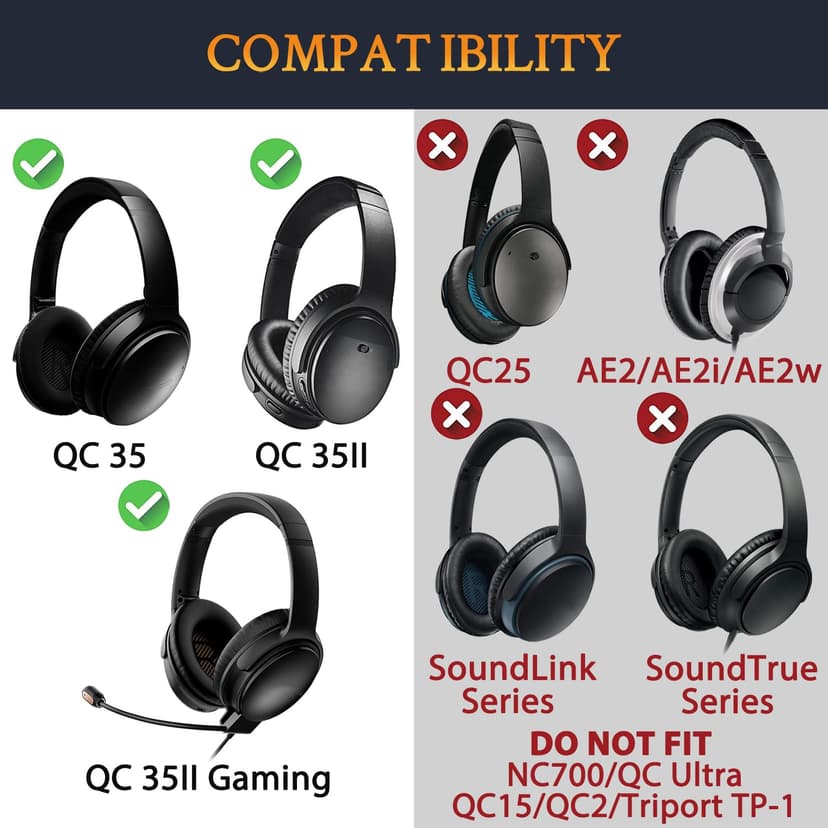 SOULWIT Bandeau de Rechange pour Bose QC35 & QuietComfort 35 II (QC35 II) Casque, DIY Remplacement Headband Accessoires - 3