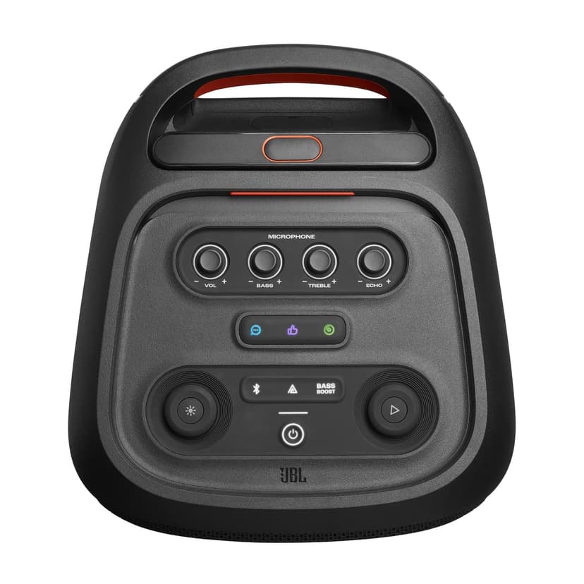 JBL PartyBox Stage 320 Portable Bluetooth Party Speaker with Wheels and Telescopic Handle, Pro Sound, Splashproof Design, Light Show, AI Sound Boost, 18-Hour Playtime, Black, EU Plug (Type C) - 2
