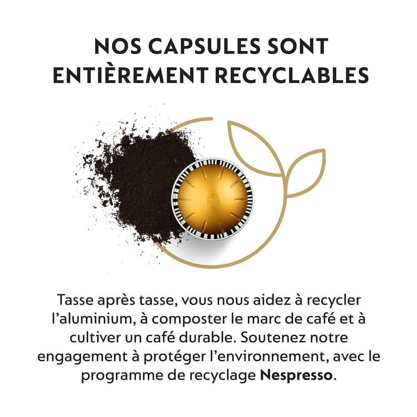 Nespresso Vertuo Voltesso 100 Coffee Capsules Intensity 4 for Espresso 40 ml (10 Packs of 10) - 5