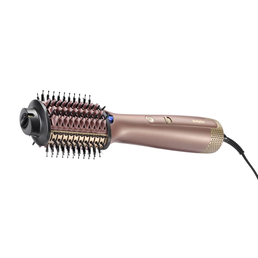 BaByliss Air Power Volume Blower Brush - Drying & Blow Drying, 2-in-1 - On Wet or Dry Hair, 3 Temperature Settings, Ionic & Ceramic, Gold, AS95E - 1