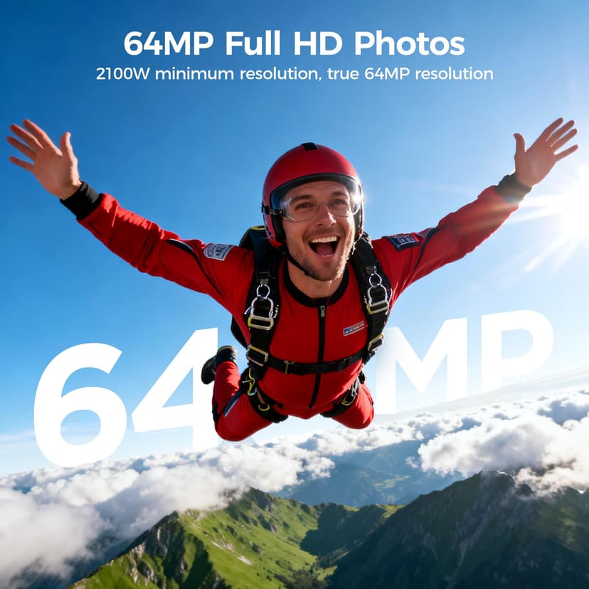 4K Digital Camera for Photography Vlogging: 64MP Compact Cameras with Flip Screen & Anti-Shake - Gift for Beginners Teens Adults - Mini Video Cam 16X Zoom Travel for Boys Girls - 2