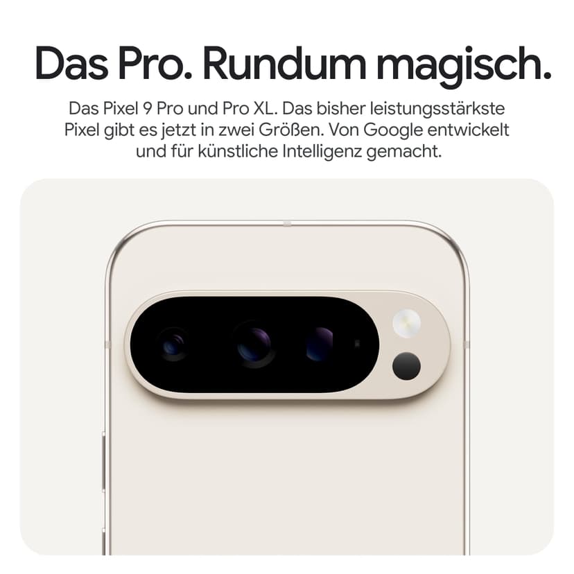 Google Pixel 9 Pro - Unlocked Android Smartphone with Gemini, Triple Rear Camera System, 24-Hour Battery, and 6.3" Super Actua Display - Porcelain, 128GB - 5