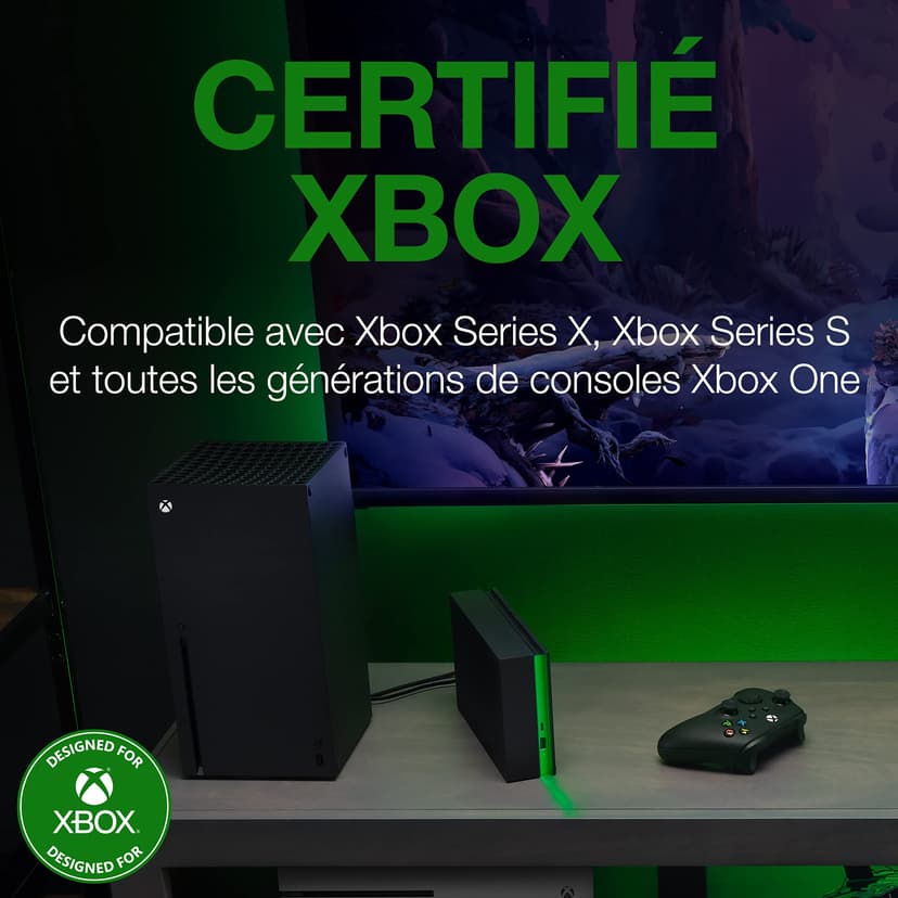 Seagate Game Drive Hub 8To, Disque Dur Externe HDD, USB 3.2, Deux Ports USB-C et USB-A, certifié Xbox, LED RVB, Services Rescue (STKW8000402) - 3