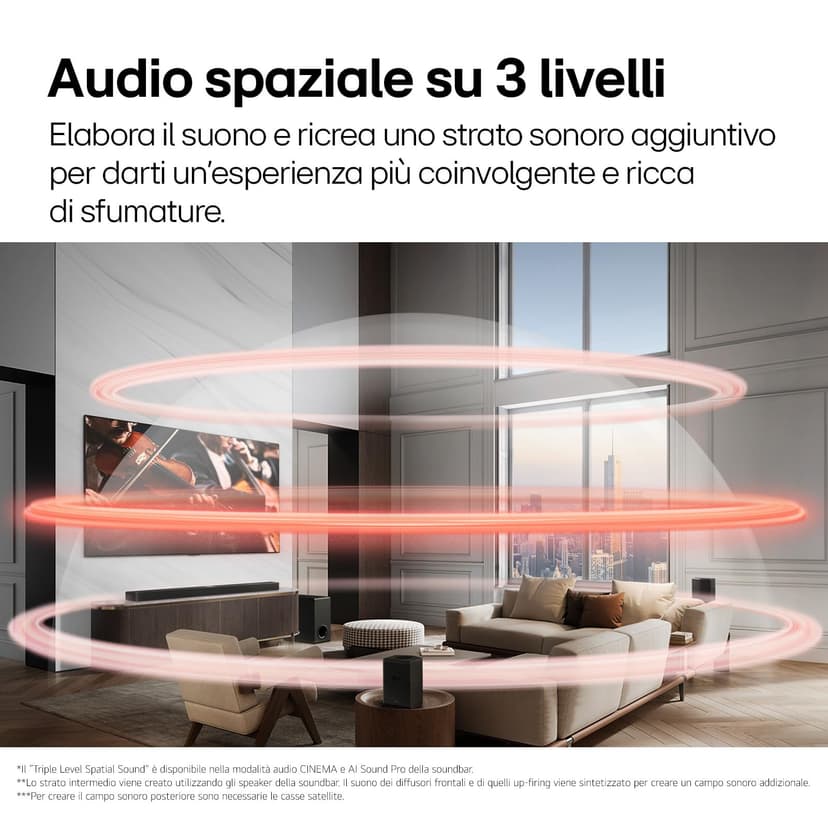 LG S95TR Barre de Son Intelligente, 810 W, 9,1,5 canaux, Son Surround Dolby Atmos et DTS, Large connectivité, Bluetooth, USB, entrée Optique, Noir - 3