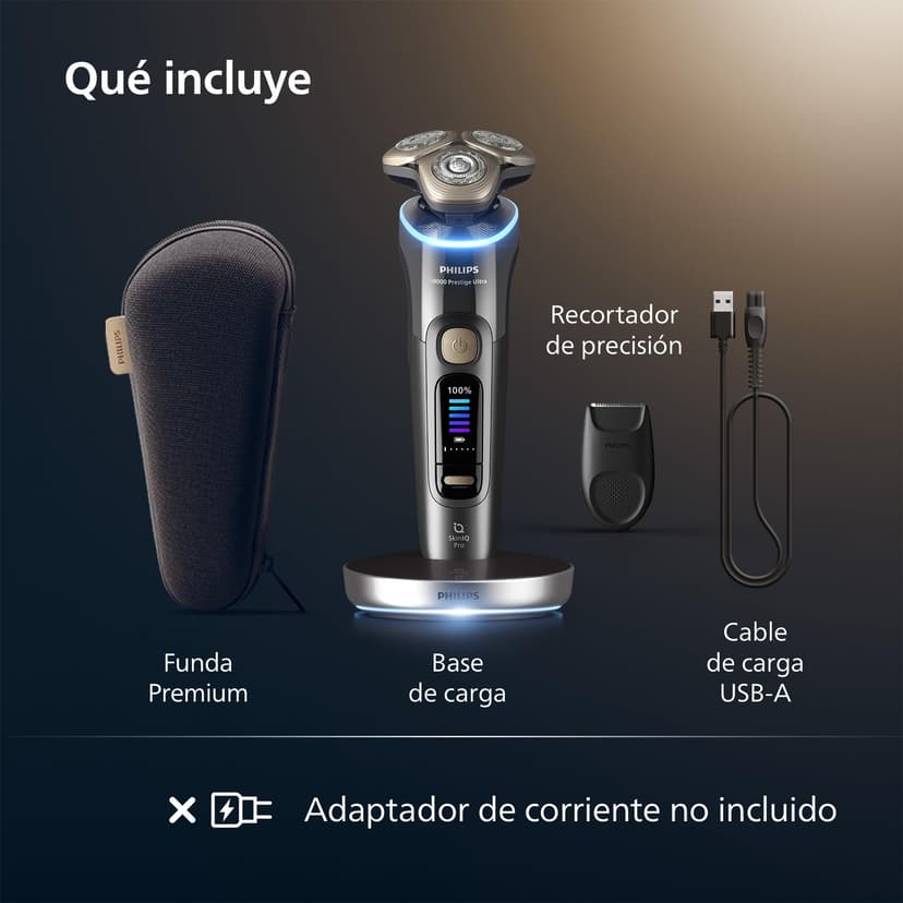 Philips Rasoir i9000 Prestige Ultra, Rasoir électrique sec et humide, technologie Skin IQ Pro, système Triple Lift & Cut, lames de précision NanoTech rotatives à 360°, 5 modes de rasage, XP9402/11 - 7