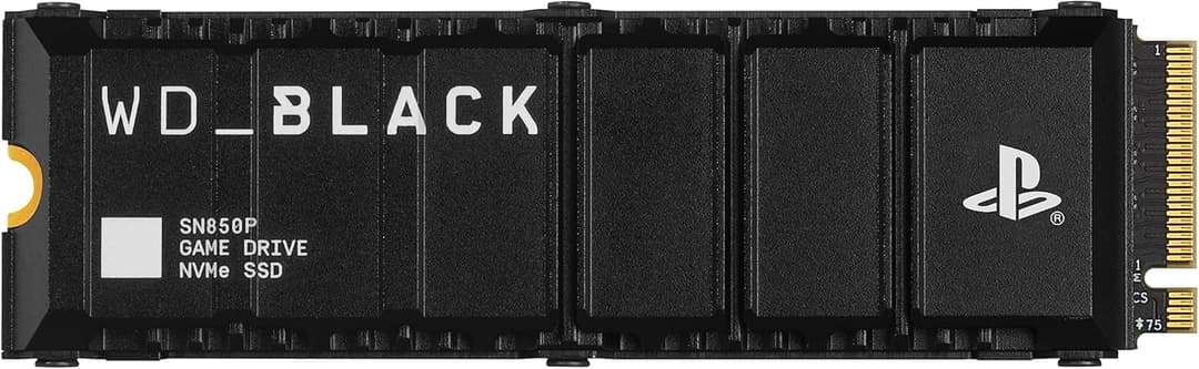 WD BLACK SN850P 2TB PS5 SSD (Officially Licensed for PlayStation 5, Read Speeds Up to 7300 MB/s, M.2 2280 PCIe NVMe, Exclusive Heatsink Design, Internal Gaming SSD)