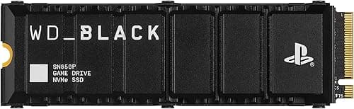 WD BLACK SN850P 2TB PS5 SSD (Officially Licensed for PlayStation 5, Read Speeds Up to 7300 MB/s, M.2 2280 PCIe NVMe, Exclusive Heatsink Design, Internal Gaming SSD)