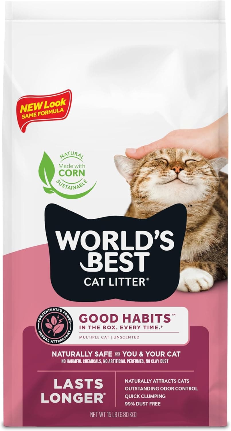WORLD'S BEST CAT LITTER Good Habits - Lettiera per gatti, 6,8 kg