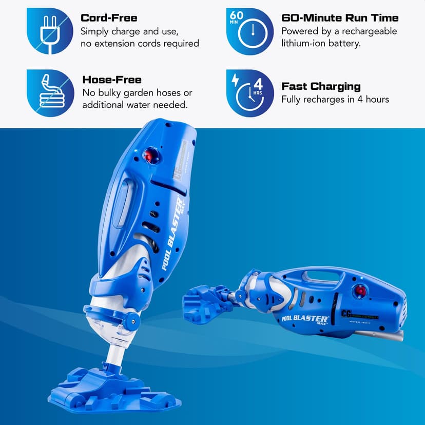 Water Tech Pool Blaster Max Li CG Aspirateur de piscine à puissance d'aspiration accrue, aspirateur de piscine avec moteur P30, pour piscine et spa - 5