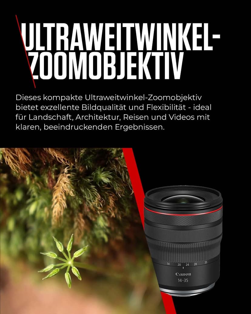 Canon RF Lens 14-35mm F4L IS USM - Ultra-Wide Zoom Camera Lens with 5 Stop Optical Image Stabilizer for Landscape & Architecture | Canon EOS R System Compatible Camera Lens - 3