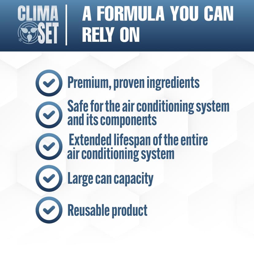 CLIMASET - 3-in-1 R 1234yf Air Con Recharge, Oil, Leak Sealer XL & 2 x R1234yf XL - AC Gas Refill Kit - Air Conditioning Car Recharge Kit - 5