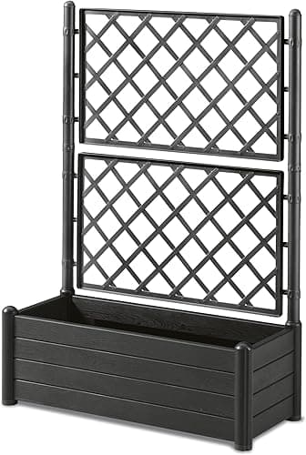 Stefanplast Italy tray with espalier, plastic, rectangular, 100 x 43 x H. 142 cm anthracite
