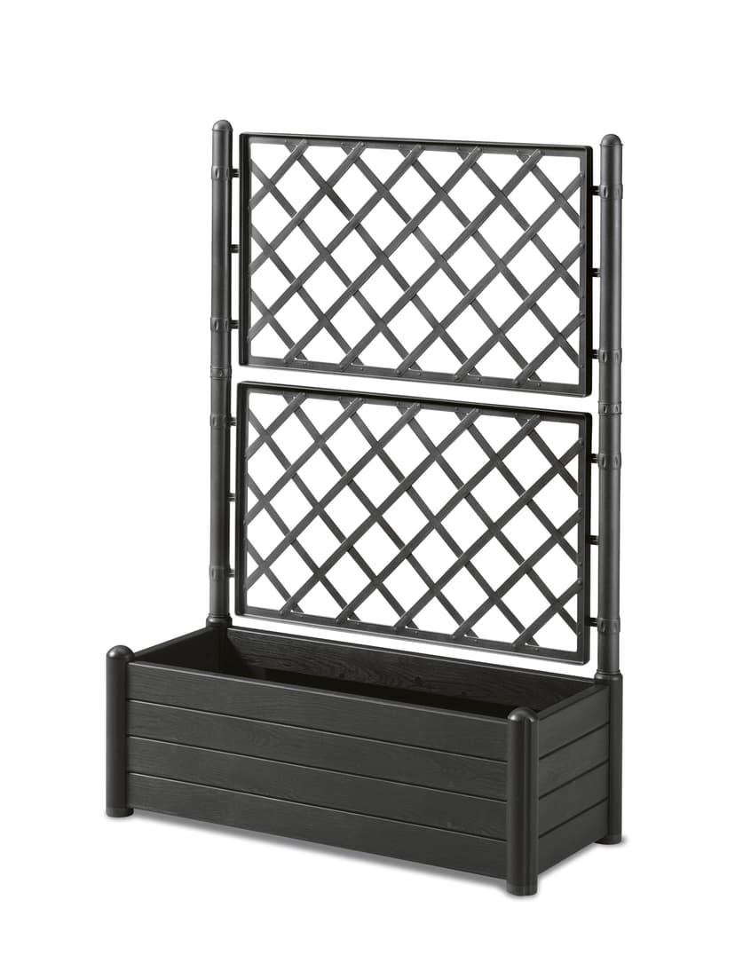 Stefanplast Italy tray with espalier, plastic, rectangular, 100 x 43 x H. 142 cm anthracite - 1