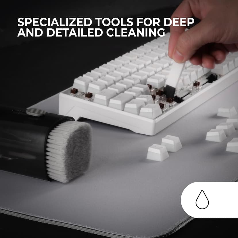 Mars Gaming MA-KIT, Multi-Function Cleaning Kit 21in1, Compact and Portable Design, Soft Brushes and Lint-Free Cloth, Professional Electronics Cleaning Kit, Keycap Puller, Storage Case - 4