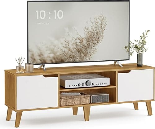 VASAGLE TV Stand Unit, Entertainment Center with Adjustab…