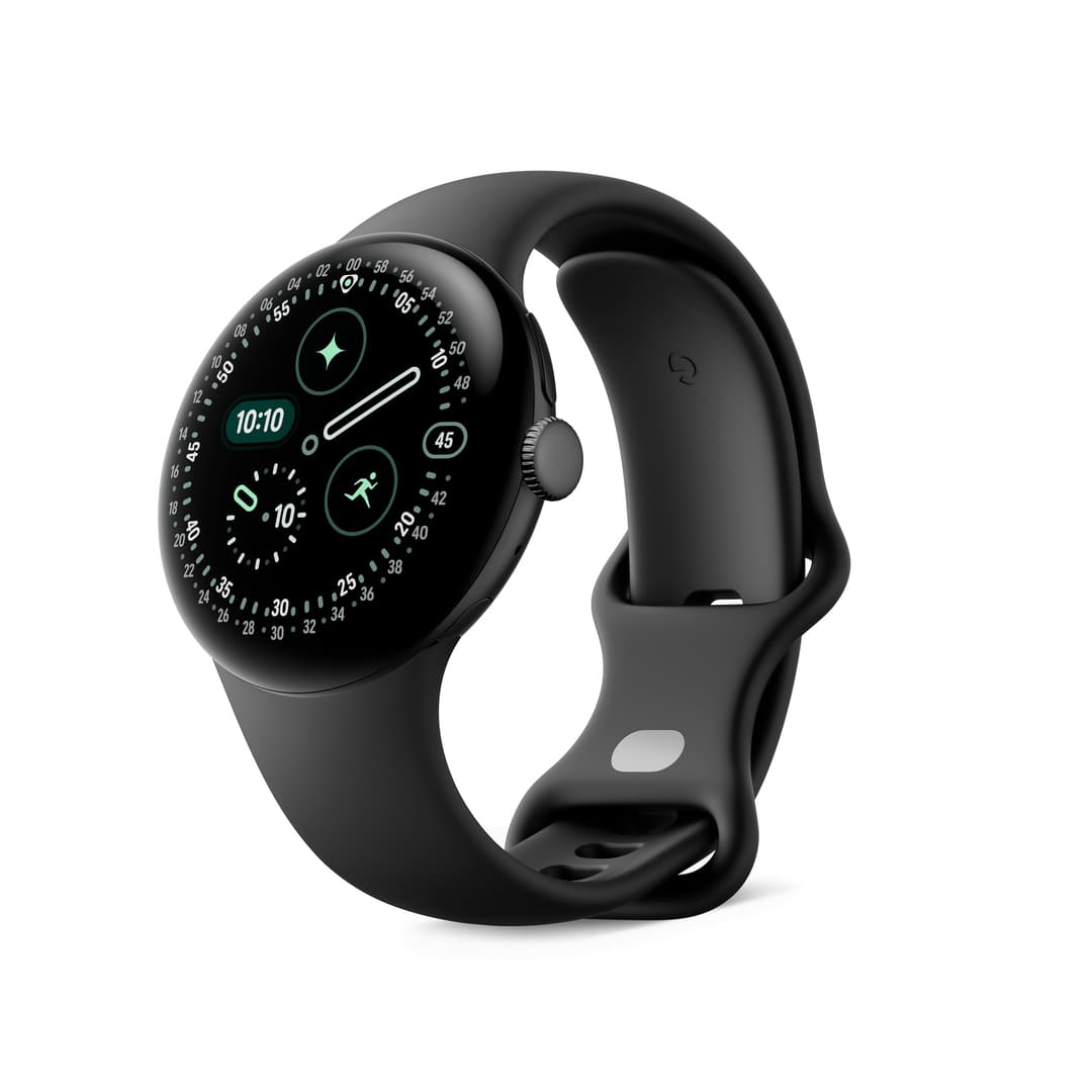 Google Pixel Watch 4 (41 mm) – Montre connectée Android, Suivi Complet des données de santé et de Remise en Forme – Boîtier en Aluminium Noir Mat – Bracelet Sport Noir Volcanique – Wi-FI
