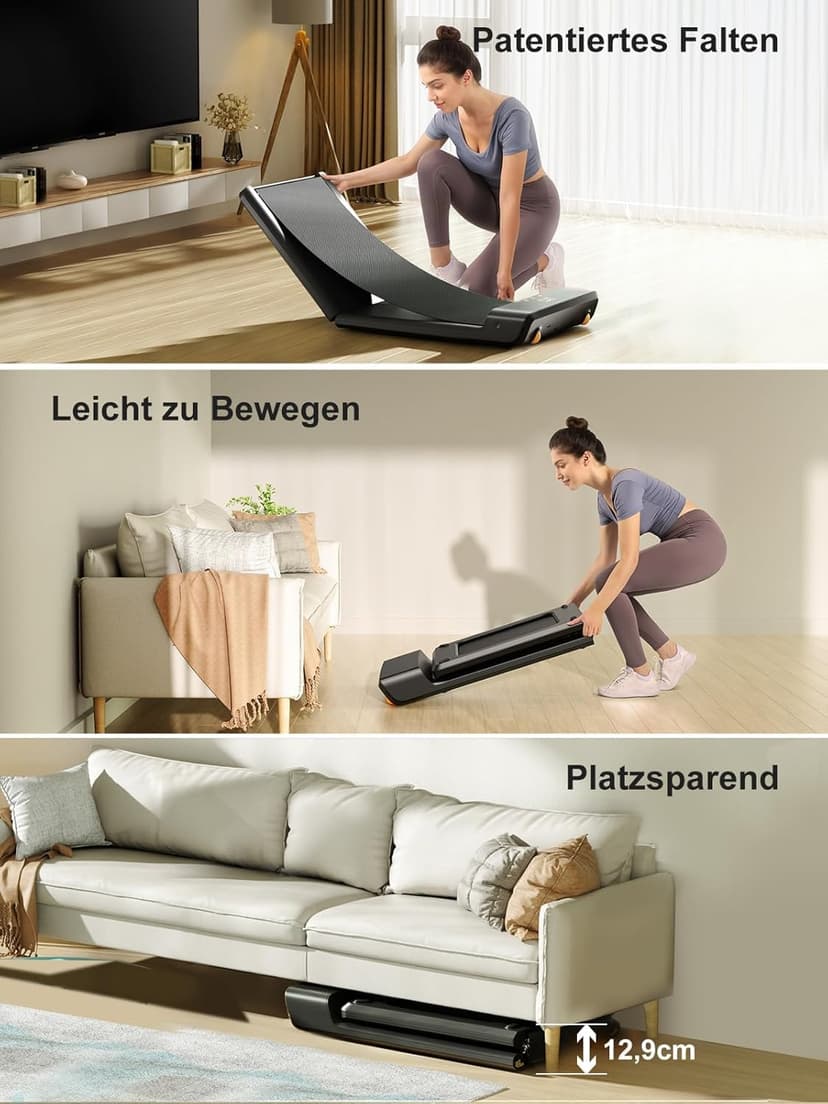 WalkingPad Tapis de Marche Pliable, Tapis Roulant Électrique Silencieux 6 km/h, Walking Pad pour Maison et Bureau Con Télécommande - 3