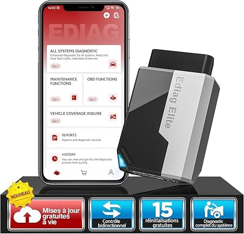 KINGBOLEN Ediag Elite OBD2 Diagnostic Français, Valise Di…