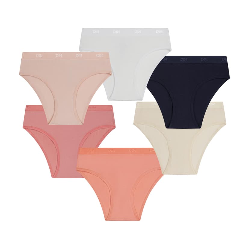 DIM Fille - Les Pockets EcoDIM Lot de 6 | Culotte Coton C… - 1
