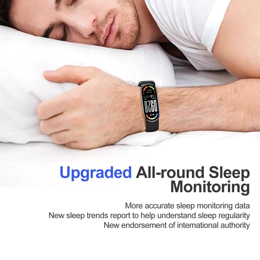 Xiaomi Smart Band 10 - Autonomie jusqu'à 21 Jours, écran 1,72", AMOLED avec taux de rafraîchissement de 60 Hz, Sommeil, Stress, SpO2, Moniteur de fréquence Cardiaque, 5 ATM, Mi Fitness, Noir - 6