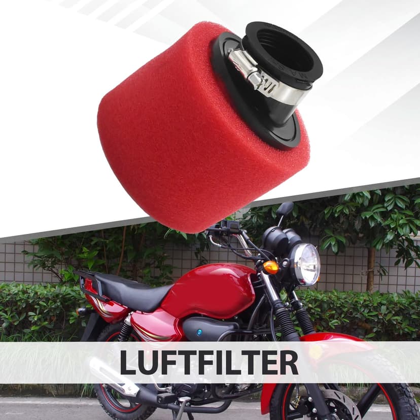Ollanoos 35mm Air Filter Foam Cleaner, Arc Air Filter Compatible with 50cc 70cc 90cc 110cc 125cc 150cc Dirt Bikes, ATVs, Go Karts and Scooters (Red) - 7