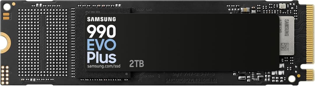 Samsung Memorie MZ-V9S2T0BW 990 EVO Plus SSD Interno da 2TB, PCIe Gen 4.0 x4 / 5.0 x2 NVMe 2.0, memoria progettata per professionisti e giocatori occasionali, compatibile con PC