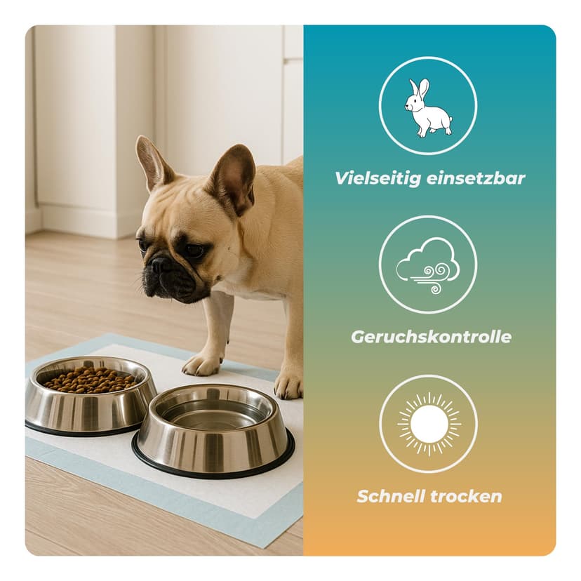 Pack of 100 Training Pads for Dogs 45 x 60 cm Dog Toilet Incontinence Bed Pad 6-Layer Design Dog Accessories Quick Drying Puppies Elderly Dogs Absorbent Changing Mat - 7