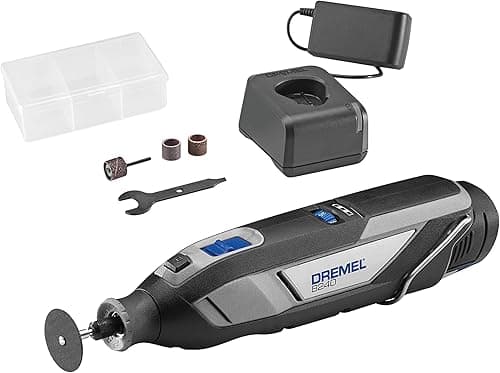 Dremel 8240 Battery Rotary Tool, 12V 3Ah Lithium-Ion Battery, Multifunctional Tool Set with 5 Accessories, Variable Speed 5,000-35,000/min, and Fast Charging Time