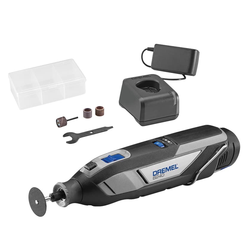 Dremel 8240 Battery Rotary Tool, 12V 3Ah Lithium-Ion Battery, Multifunctional Tool Set with 5 Accessories, Variable Speed 5,000-35,000/min, and Fast Charging Time - 1