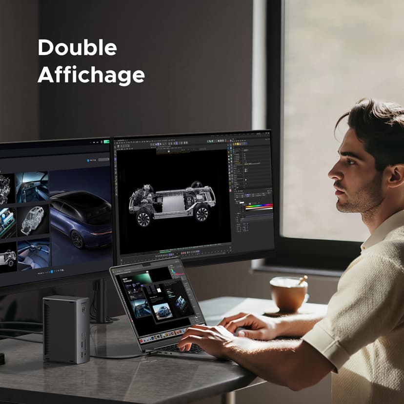 UGREEN Revodok Max 213 Thunderbolt 4 Dock 40Gbps (Dual 4K @ 60Hz, Single 8K Display), 13-in-1 Docking Station 90W Charging for Laptop, 2.5Gbps Ethernet, microSD & SD 4.0, 3.5 mm Aux - 4