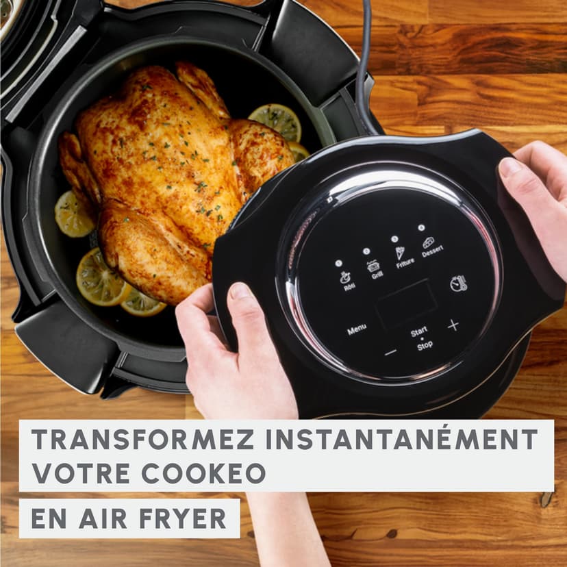 Moulinex Cookeo Wi-Fi with Extra Crisp, Multicooker, 14 Cooking Modes, Pressure Cooking, Air Fryer, Easy Step-by-Step Recipes, CE96X8F0 - 3