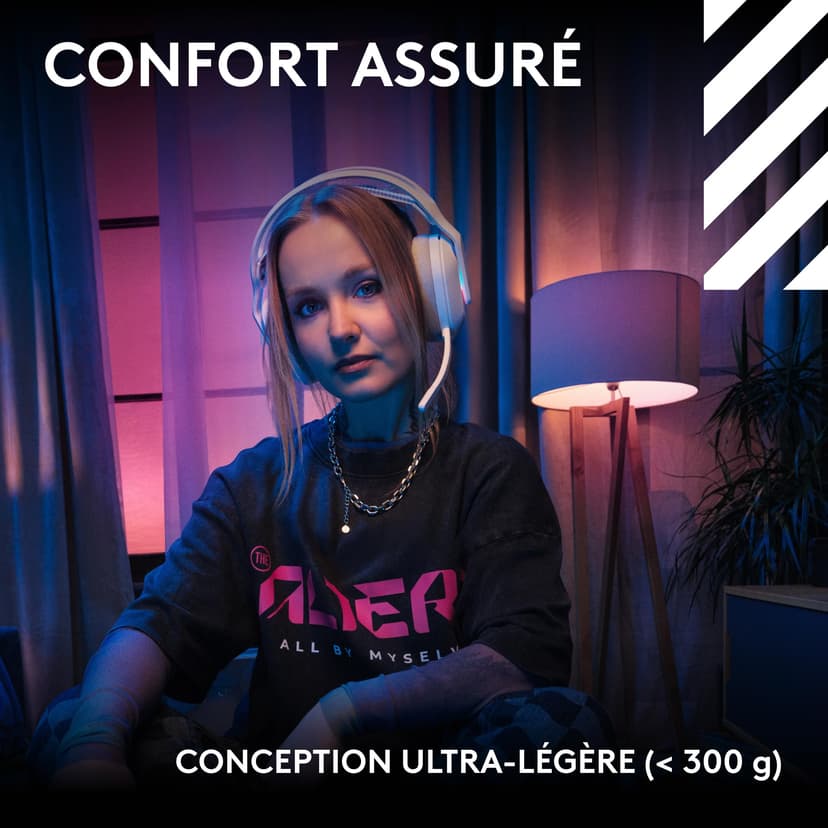 Logitech G Astro A20 X LIGHTSPEED Wireless Gaming Headset for PS5, Xbox, Nintendo Switch/Switch 2, PC with 2-system PLAYSYNC Audio, Bluetooth, LIGHTSYNC RGB, and 48 kHz Boom Mic - White - 3