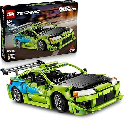 LEGO Technic Fast and Furious Mitsubishi Eclipse Car Model Kit - Collectible STEM Set incl. Steering & 2 NOS Bottles - Gift for 14+ Year Old Teenage Boys & Adult Movie Fans - 42229