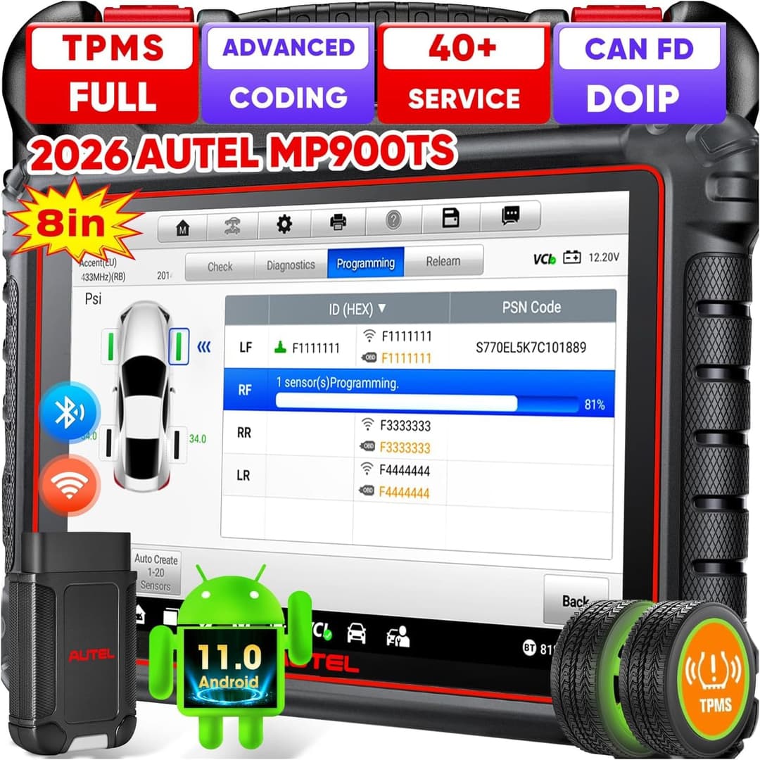 Autel MaxiPRO MP900-TS OBD2 Diagnosis Coche, 2026 Up of MaxiSYS MS906TS MP900-BT MK900-TS, TPMS como MS906 Pro-TS, Codificación ECU, Control Bidireccional, 40+ Servicio, Todo Sistema, Can FD&DO IP