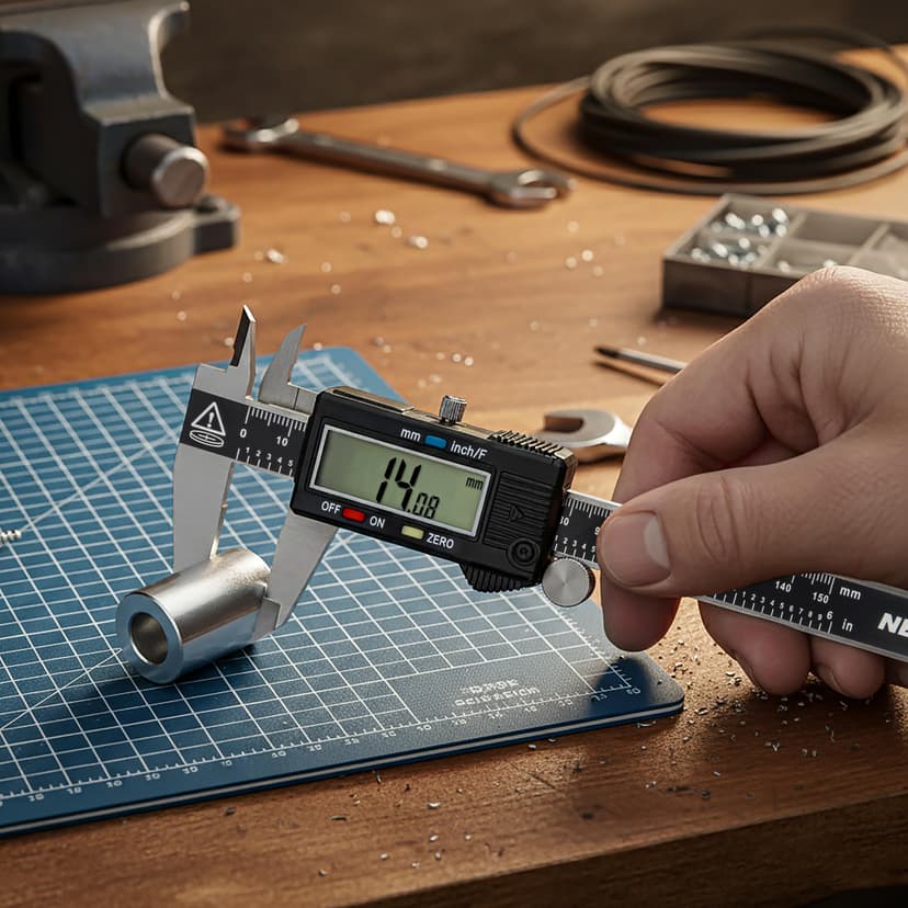 NEIKO 01407A Electronic Digital Caliper | 0-6 Inches | Stainless Steel Construction with Large LCD Screen | Quick Change Button for Inch/Fraction/Millimeter Conversions - 7