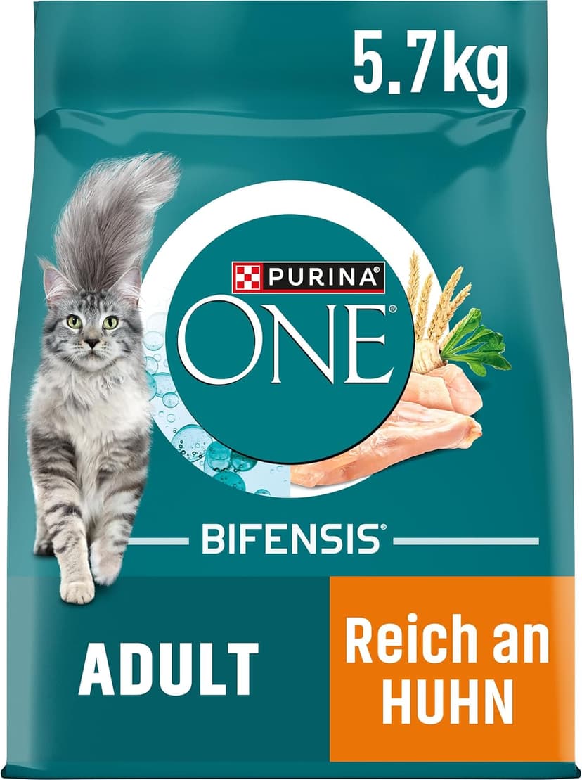 PURINA ONE BIFENSIS Dry Food for Adult Cats, Rich in Chicken, 1 Pack (1 x 5.7 kg) - 1