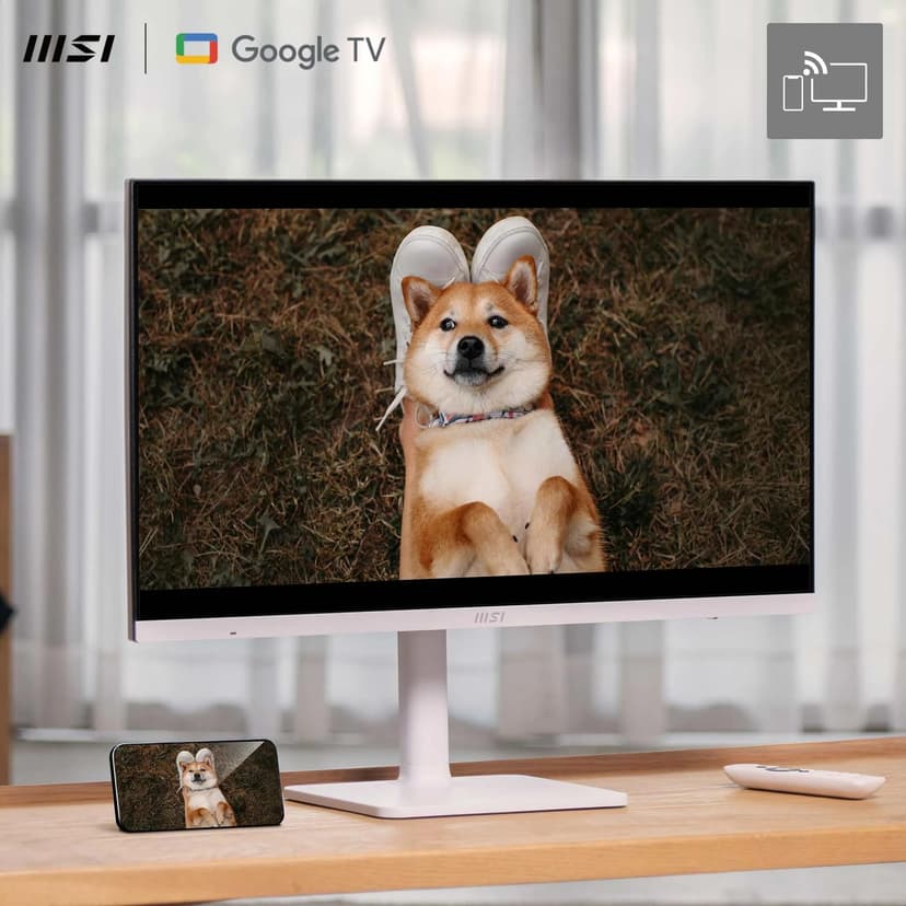 MSI Modern MD272UPSW Smart Monitor 27 pouces 4K UHD Google TV - Google Assistant, Dolby Audio, affichage sans fil, multicontrôle - WiFi 5, Bluetooth 5.0, LAN, HDMI 2.0b, DP 1.4a, Type-C PD 65W, USB-A, - 4
