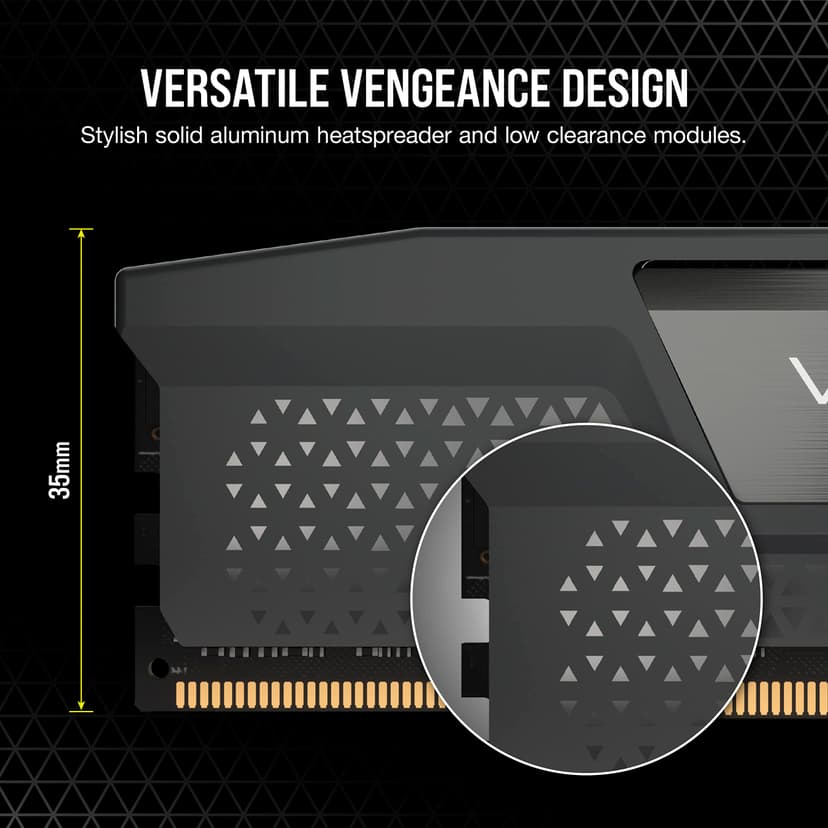 CORSAIR Vengeance DDR5 32Go (2x16Go) DDR5 Jusqu'à 6000MHz CL36 AMD Expo Intel XMP iCUE Mémoire Informatique Compatible - Gris (CMK32GX5M2E6000Z36) - 5