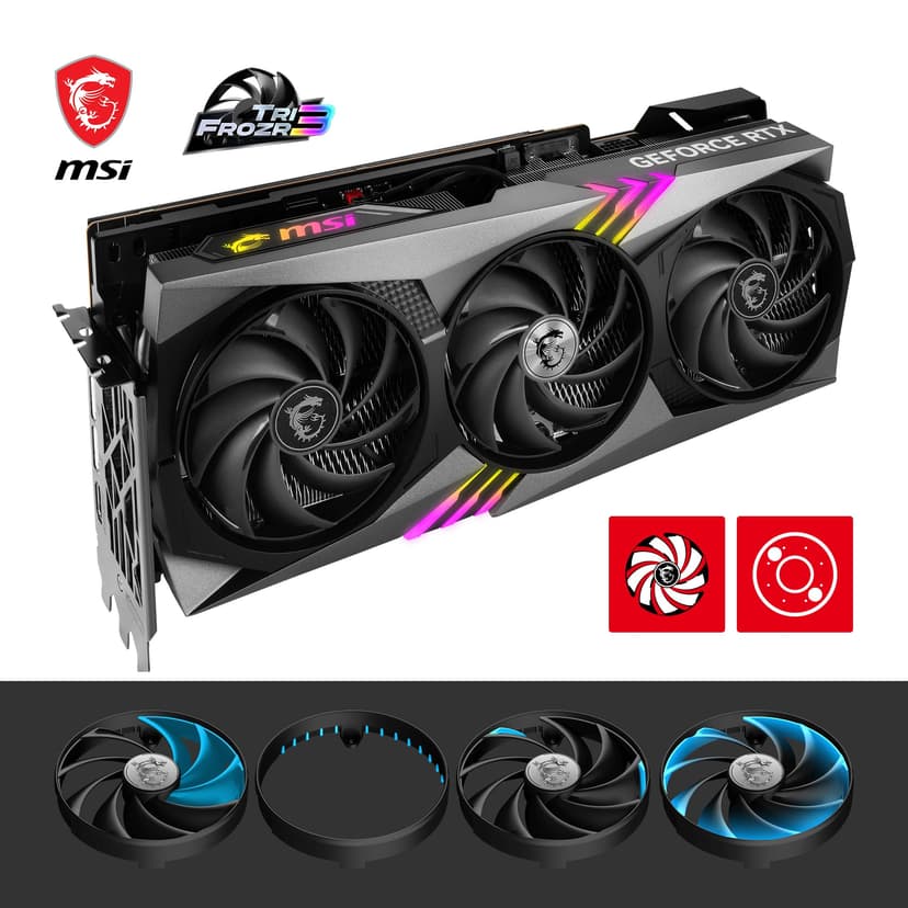 MSI VGA 16GB RTX4080 Gaming X Trio 3DP/HDMI GeForce RTX 4080 16GB - 4